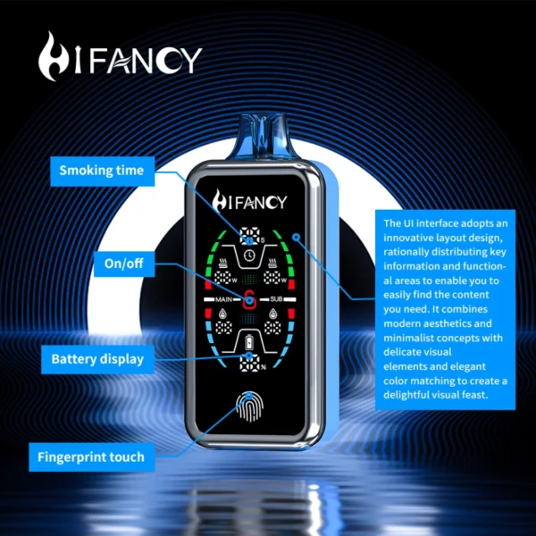 HiFancy Storm 40K Full Screen Vape pen Best e-cigarettes europe Disposable Vapes