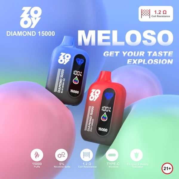 ZOOY Diamond E cigarette 15000 puffs Cheap e-cigarettes Vape zero nicotine pod systems vape coils best vape electronic cigarette Wax vape pen - Image 2