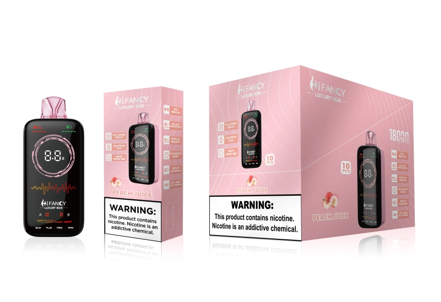 HiFancy LuxuryBox 18K Full scree with Four heating modes vape without nicotine vape france e cigarette online Vape vending machine near me - Image 3