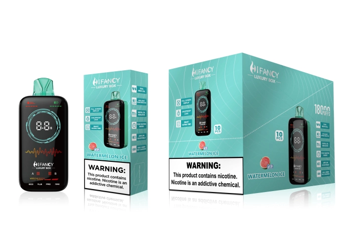 HiFancy LuxuryBox 18K Full scree with Four heating modes vape without nicotine vape france e cigarette online Vape vending machine near me - Image 5