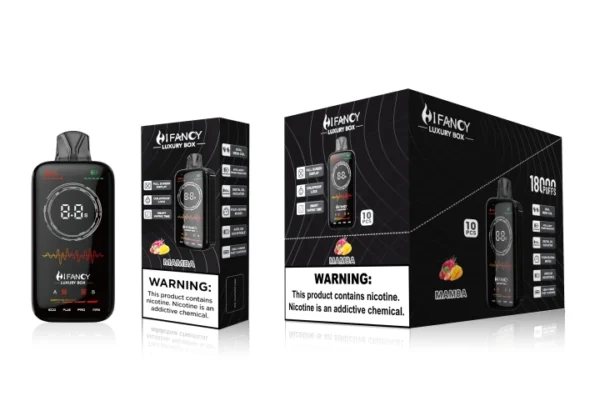 HiFancy LuxuryBox 18K Full scree with Four heating modes vape without nicotine vape france e cigarette online Vape vending machine near me - Image 7