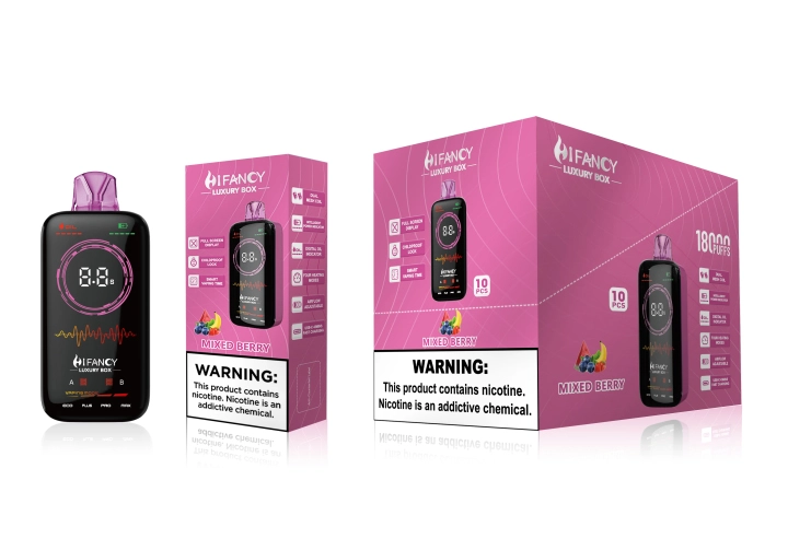 HiFancy LuxuryBox 18K Full scree with Four heating modes vape without nicotine vape france e cigarette online Vape vending machine near me - Image 9