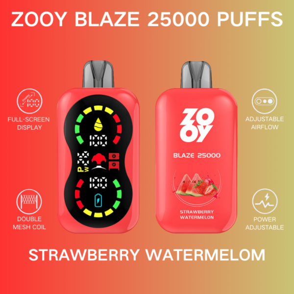 ZOOY Blaze Vape 20000 puffs Rich vape flavors Full -Screen Display Child Lock Dry herb vaporizer Vape flavors Vape shops near me - Image 8