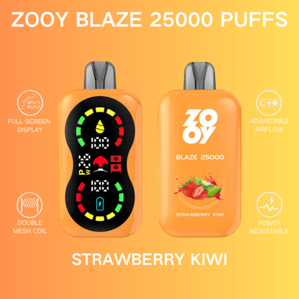 ZOOY Blaze Vape 20000 puffs Rich vape flavors Full -Screen Display Child Lock Dry herb vaporizer Vape flavors Vape shops near me - Image 3