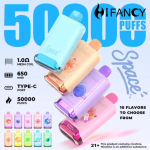 HiFancy Space 50K puffs with Type-C rechargeable disposable vape